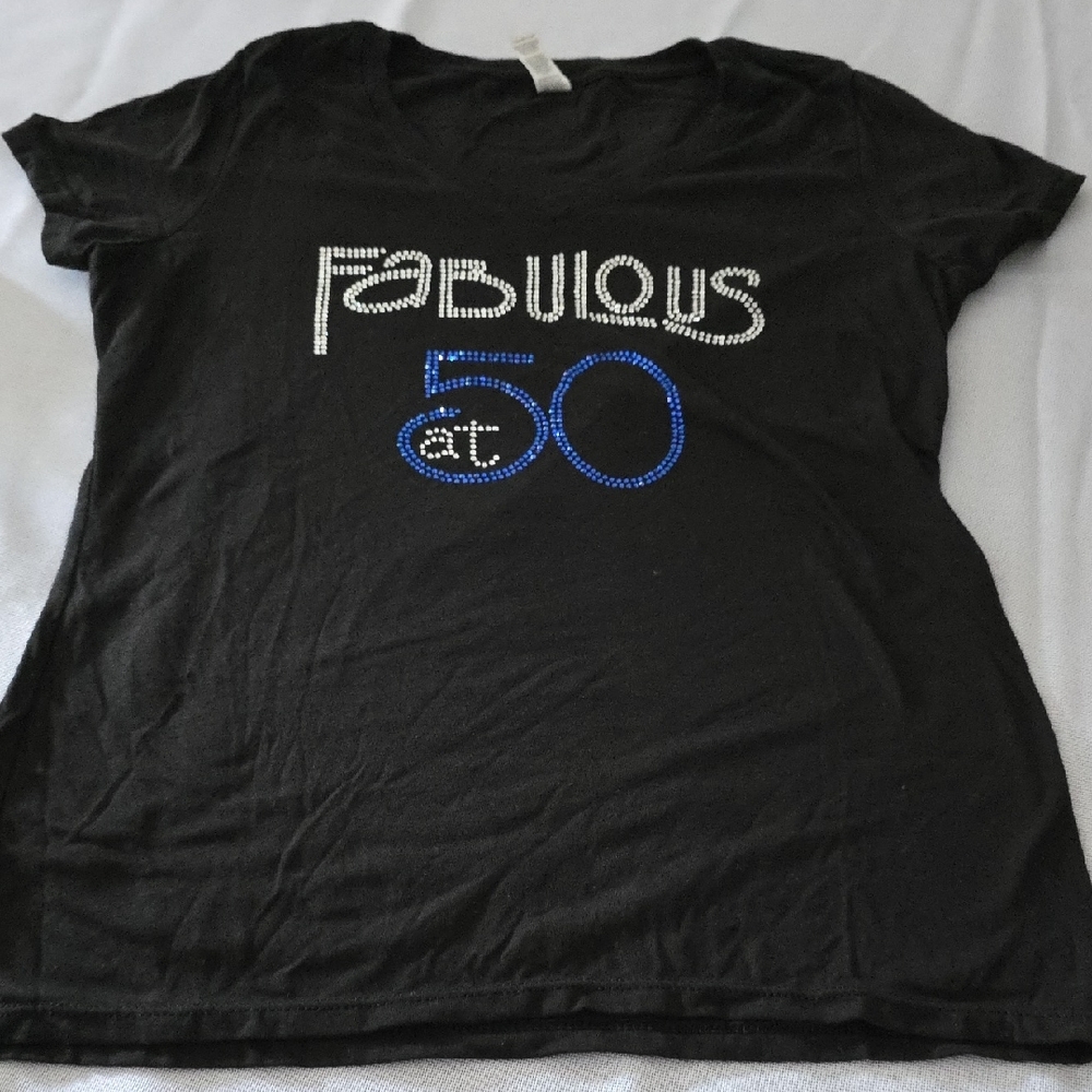 Black 'Fabulous at 50' T-Shirt